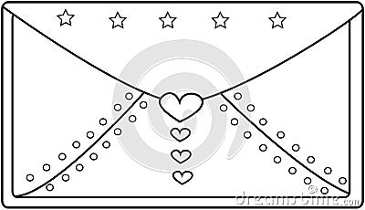 Envelope coloring page Stock Photo