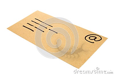 Envelope, concept for email with a virus infected attachment. Stock Photo