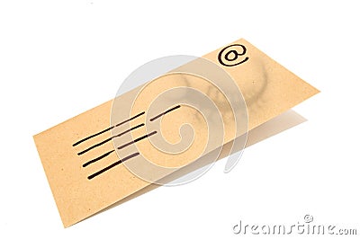 Envelope, concept for email with a virus infected attachment. Stock Photo