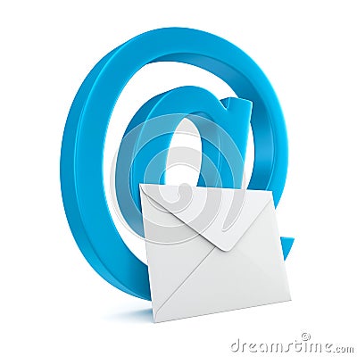 Envelope with email sign Stock Photo