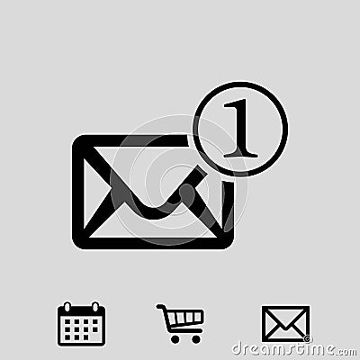 Envelope Mail icon, vector illustration. Flat design style Vector Illustration