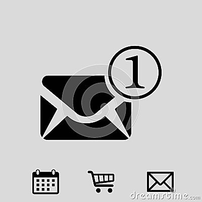 Envelope Mail icon, vector illustration. Flat design style Vector Illustration