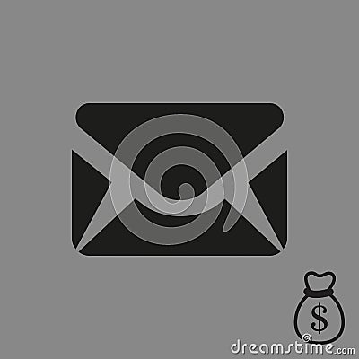 Envelope Mail icon, vector illustration. Flat design style Vector Illustration