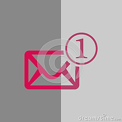 Envelope Mail icon, vector illustration. Flat design style Vector Illustration