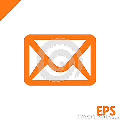 Envelope Mail icon, vector illustration. Flat design style Vector Illustration