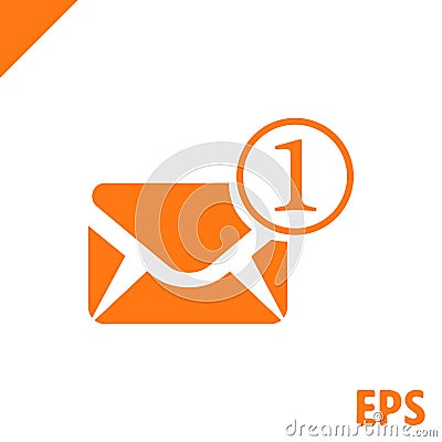 Envelope Mail icon, vector illustration. Flat design style Vector Illustration