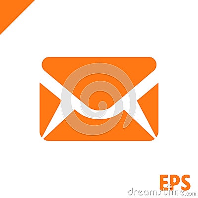 Envelope Mail icon, vector illustration. Flat design style Vector Illustration