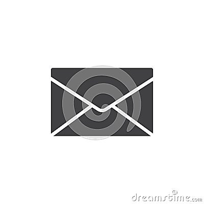 Envelope, mail, message icon vector, filled flat sign, solid pictogram isolated on white Vector Illustration