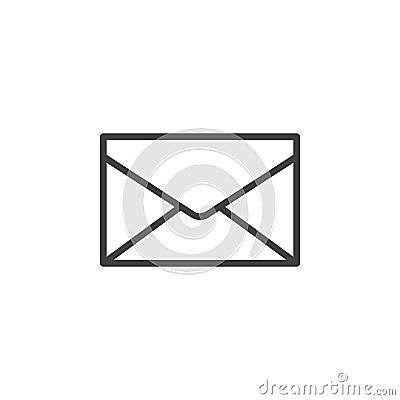 Envelope, mail, message line icon, outline vector sign, linear style pictogram isolated on white. Vector Illustration