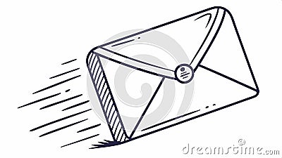 Envelope in motion, sending mail icon for email and delivery services vector design Generative AI Vector Illustration