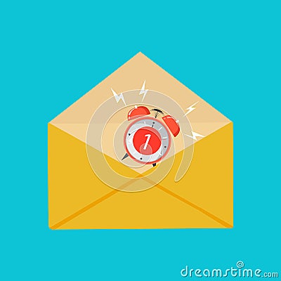 Email message concept of notify, support, incoming, confirm. Get Vector Illustration