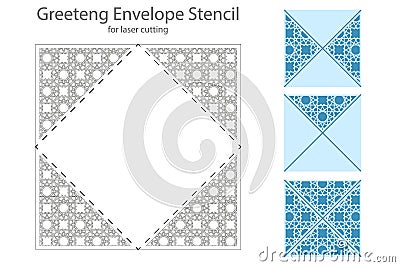 Envelope template For Laser cut Vector Illustration