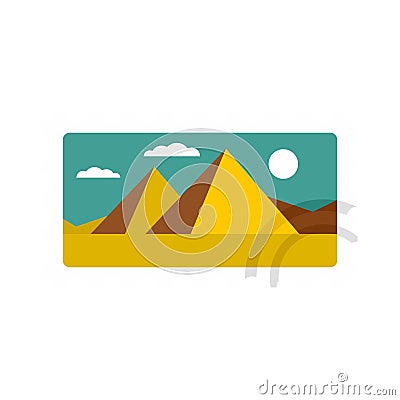 Envelope timbre icon, flat style Vector Illustration