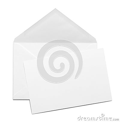 Envelope White and Card Stock Photo