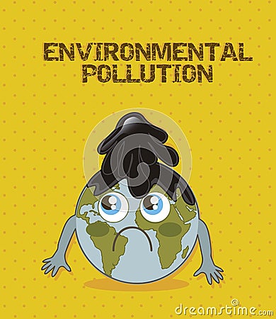 Enviromental pollution Vector Illustration