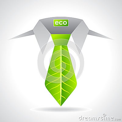 Environment friendly business concept with leaf Vector Illustration