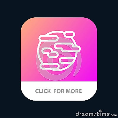 Environment, Help, Pollution, Smoke, World Mobile App Button. Android and IOS Line Version Vector Illustration