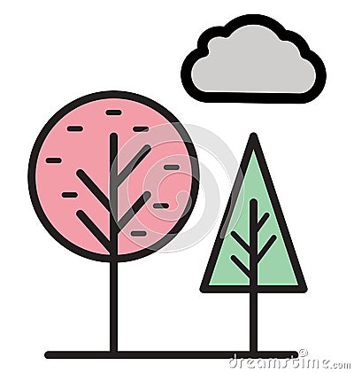 Environment Isolated Vector Icon that can be easily modified or edit Vector Illustration