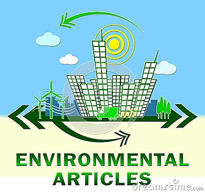 Environmental Articles Showing Eco Publication 3d Illustration Stock Photo