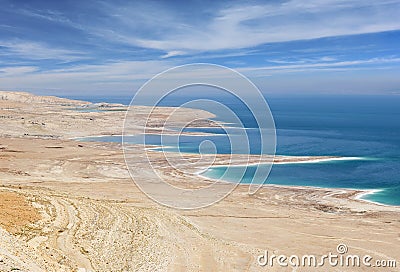 Environmental catastrophe on the Dead Sea, Israel Stock Photo