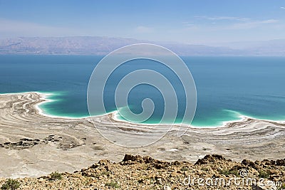 Environmental catastrophe on the Dead Sea, Israel Stock Photo