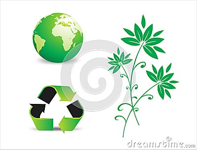 Environmental conservation symbols Vector Illustration