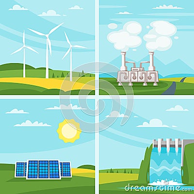 Environmental and ecology concept illustrations Vector Illustration