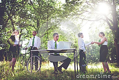 Environmental Friendly Business People Working Concept Stock Photo