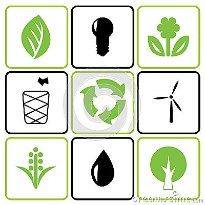 Environmental icon set Vector Illustration