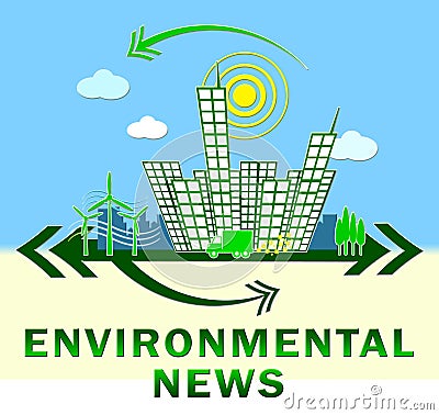 Environmental News Showing Eco Publication 3d Illustration Stock Photo