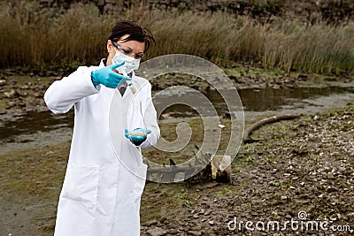 Environmental pollution - research Stock Photo