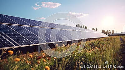 Environmental protection, photovoltaics Stock Photo