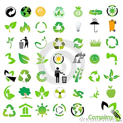 environmental recycling icons Vector Illustration