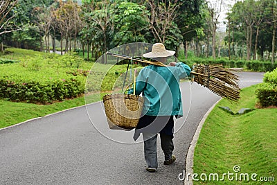 The environmental sanitation worker Editorial Stock Photo