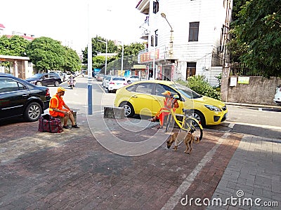 Environmental sanitation worker Editorial Stock Photo