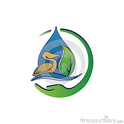 environmental sustainability logo Vector Illustration. sign of earth wildlife conservation symbol. eps.10 Vector Illustration