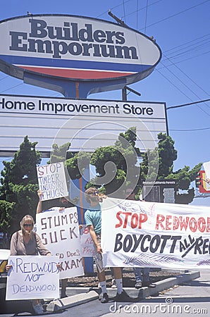 Environmentalists protesting Editorial Stock Photo