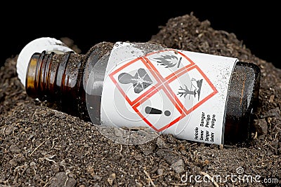 Environmentally hazardous waste. Stock Photo