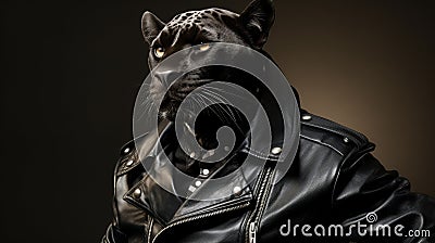 Envision a sleek panther Stock Photo