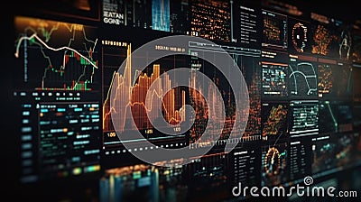 Envisioning possibilities, A data-driven approach to navigate the stock market's evolution Stock Photo