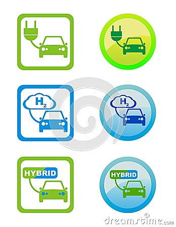 Envonmental friendly fuel icons Stock Photo