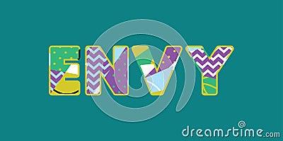 Envy Concept Word Art Illustration Vector Illustration