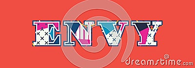 Envy Concept Word Art Illustration Vector Illustration