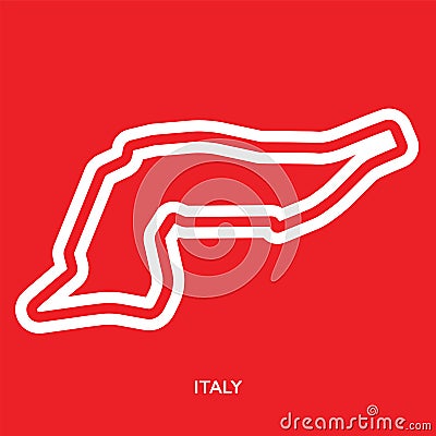 Enzo circuit, Italy. Motorsport race track vector map Vector Illustration