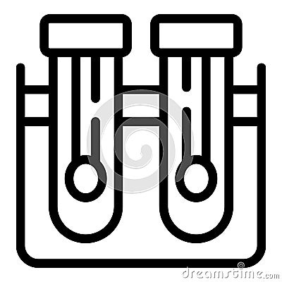 Enzymes test tube icon outline vector. Amino peptide Vector Illustration