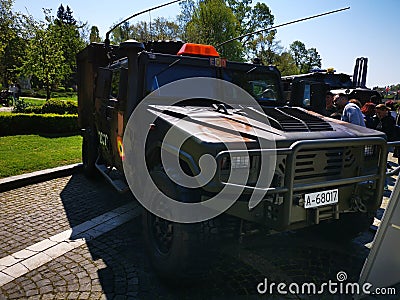 The EOD Vamtac special vehicle at Land Forces Day - April 23, 2023 - Bucharest, Carol I park, Romania Editorial Stock Photo