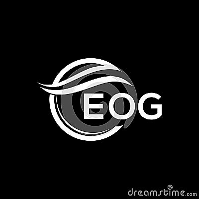 EOg letter logo design on black background. EOg creative circle letter logo concept. EOg letter design Vector Illustration