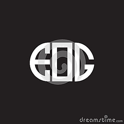 EOG letter logo design on black background. EOG creative initials letter logo concept. EOG letter design Vector Illustration