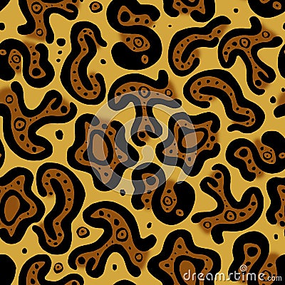 Eopard seamless pattern stylized abstract by hand, Stock Photo