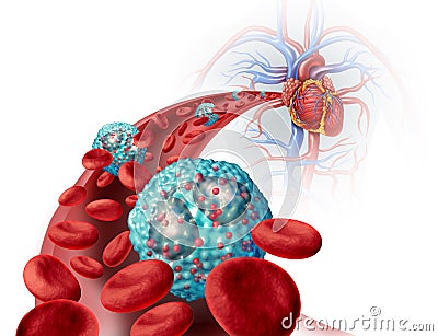 Eosinophil white blood cell Cartoon Illustration